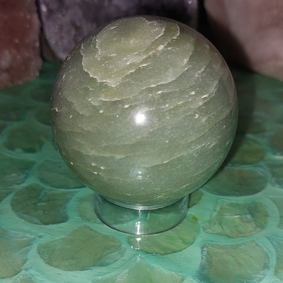 Beautiful Green Aventurine Sphere with Stand - Picture 5 of 10